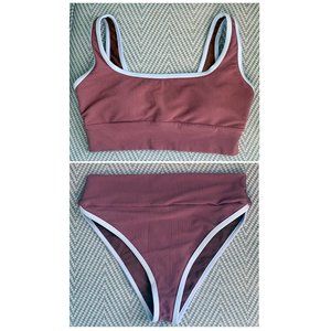 LainSnow Kiawah Two-Piece Swimsuit - Mauve // SET